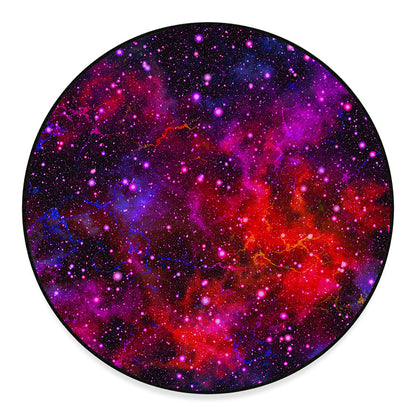 Purple Dark Galaxy Space Print Round Floor Mat