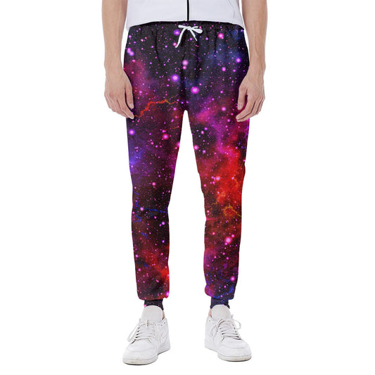 Purple Dark Galaxy Space Print Scuba Joggers