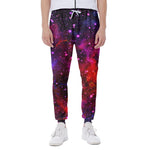 Purple Dark Galaxy Space Print Scuba Joggers
