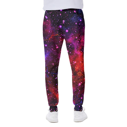 Purple Dark Galaxy Space Print Scuba Joggers