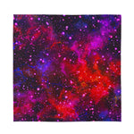 Purple Dark Galaxy Space Print Silk Bandana