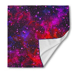 Purple Dark Galaxy Space Print Silk Bandana