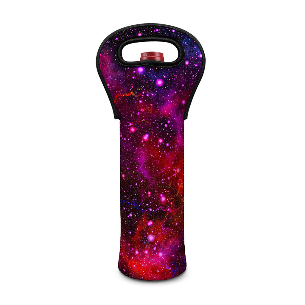 Purple Dark Galaxy Space Print Single Neoprene Wine Tote