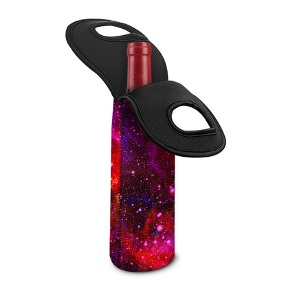 Purple Dark Galaxy Space Print Single Neoprene Wine Tote