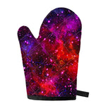 Purple Dark Galaxy Space Print Single Oven Mitt