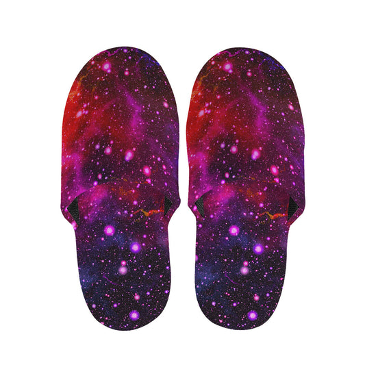Purple Dark Galaxy Space Print Slippers
