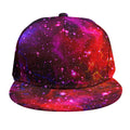 Purple Dark Galaxy Space Print Snapback Cap