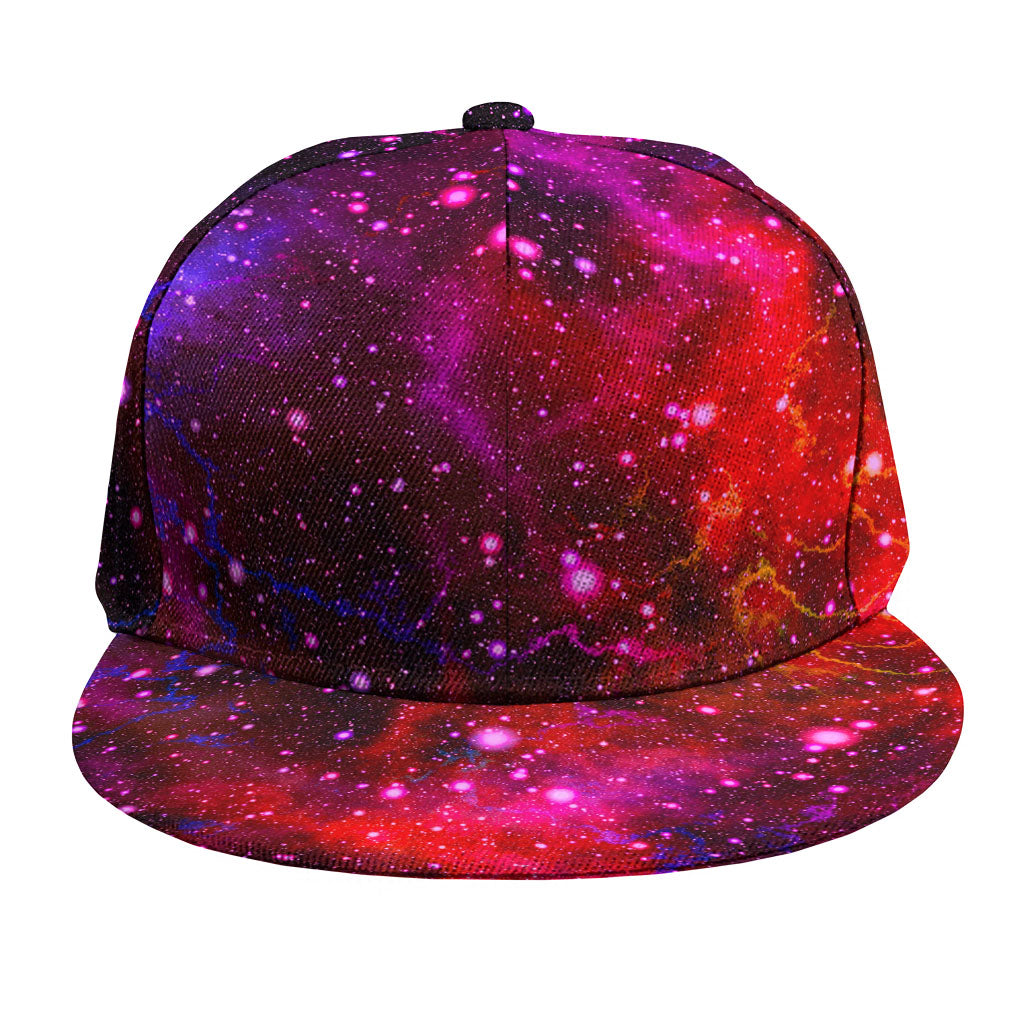 Purple Dark Galaxy Space Print Snapback Cap