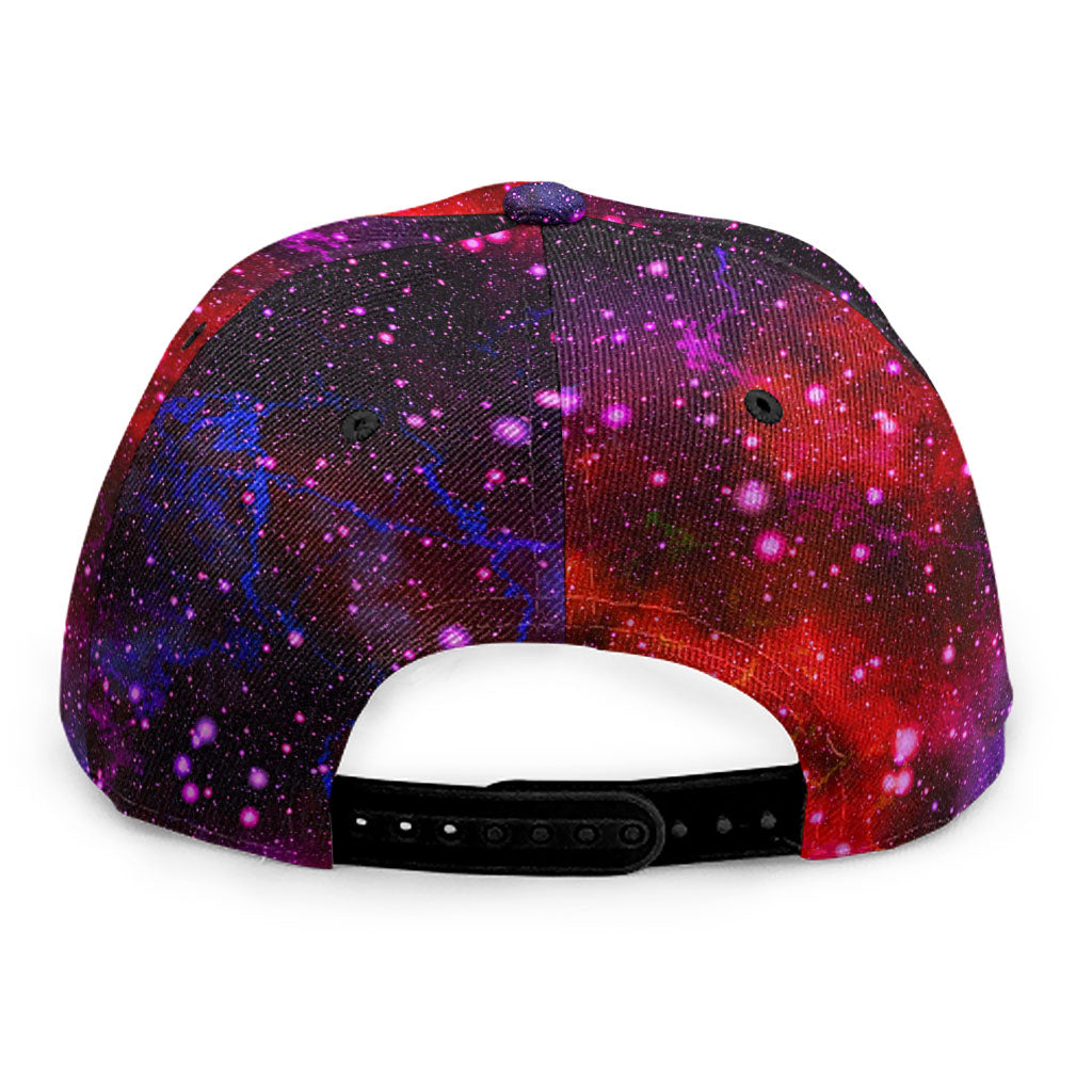 Purple Dark Galaxy Space Print Snapback Cap
