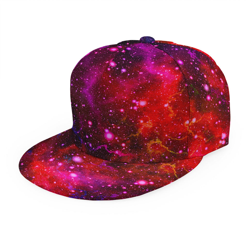 Purple Dark Galaxy Space Print Snapback Cap