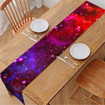 Purple Dark Galaxy Space Print Table Runner