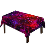 Purple Dark Galaxy Space Print Tablecloth