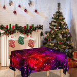 Purple Dark Galaxy Space Print Tablecloth