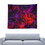 Purple Dark Galaxy Space Print Tapestry