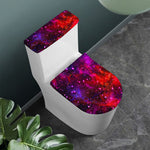 Purple Dark Galaxy Space Print Toilet Lid And Tank Cover Set