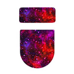 Purple Dark Galaxy Space Print Toilet Lid And Tank Cover Set