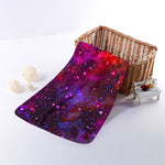 Purple Dark Galaxy Space Print Towel