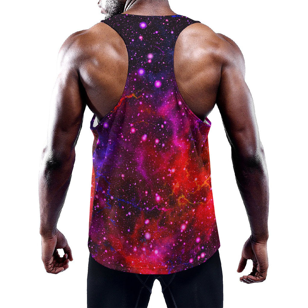Purple Dark Galaxy Space Print Training Tank Top