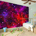 Purple Dark Galaxy Space Print Wall Sticker