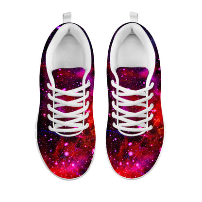 Purple Dark Galaxy Space Print White Running Shoes