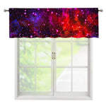 Purple Dark Galaxy Space Print Window Valance