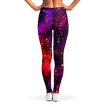 Purple Dark Galaxy Space Print Women's Leggings