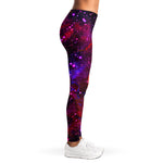 Purple Dark Galaxy Space Print Women's Leggings