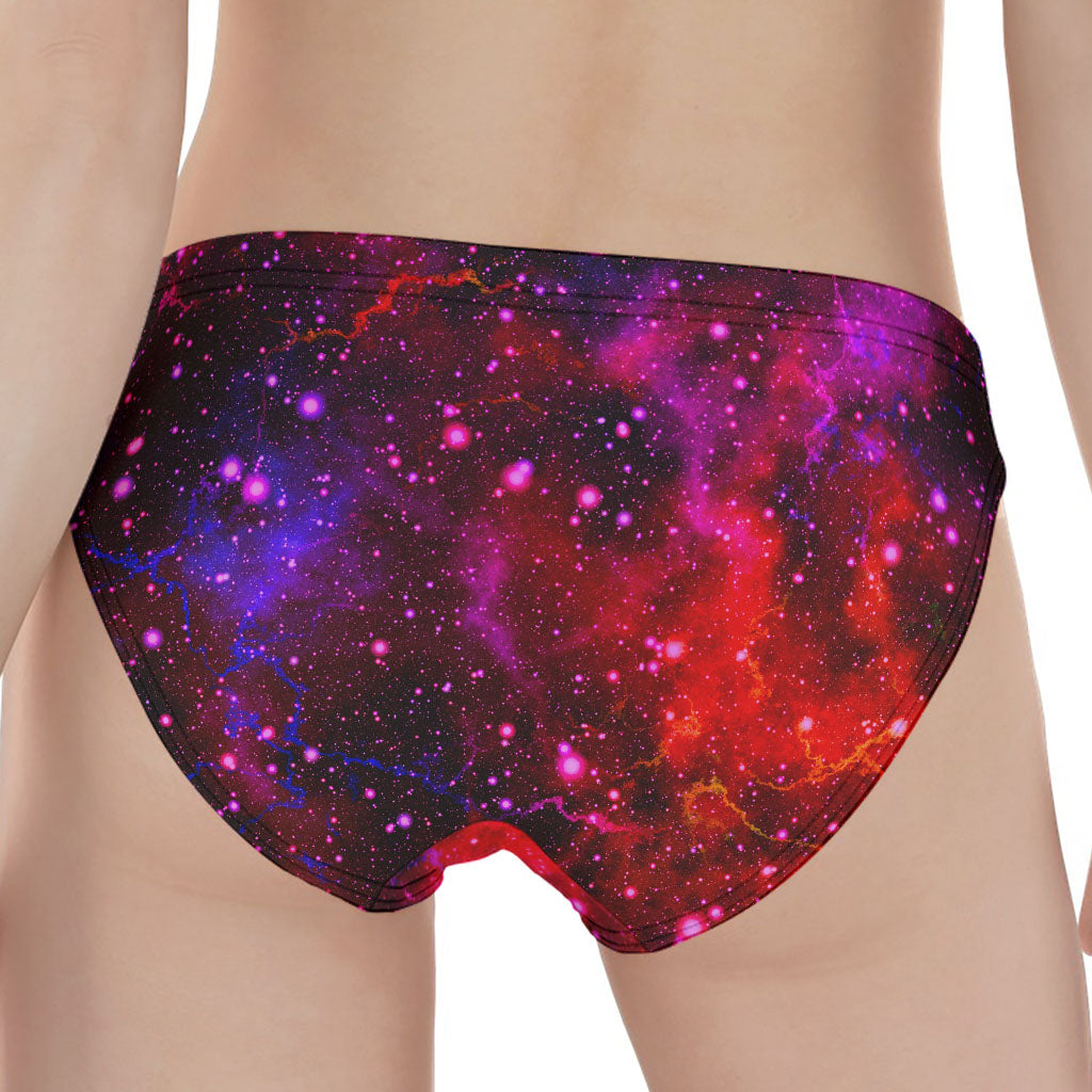 Purple Dark Galaxy Space Print Women's Panties