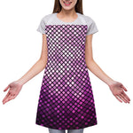Purple Disco Lights Pattern Print Adjustable Apron