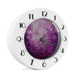 Purple Disco Lights Pattern Print Alarm Clock