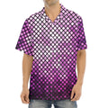 Purple Disco Lights Pattern Print Aloha Shirt