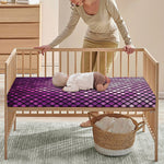 Purple Disco Lights Pattern Print Baby Crib Sheet