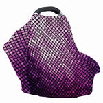 Purple Disco Lights Pattern Print Baby Seat Cover
