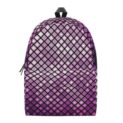 Purple Disco Lights Pattern Print Backpack