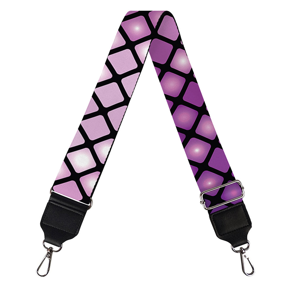 Purple Disco Lights Pattern Print Bag Strap