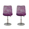 Purple Disco Lights Pattern Print Bar Stool Covers