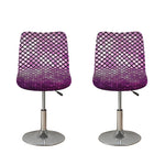 Purple Disco Lights Pattern Print Bar Stool Covers