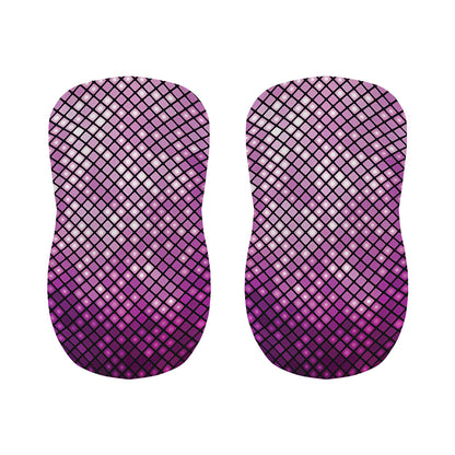 Purple Disco Lights Pattern Print Bar Stool Covers