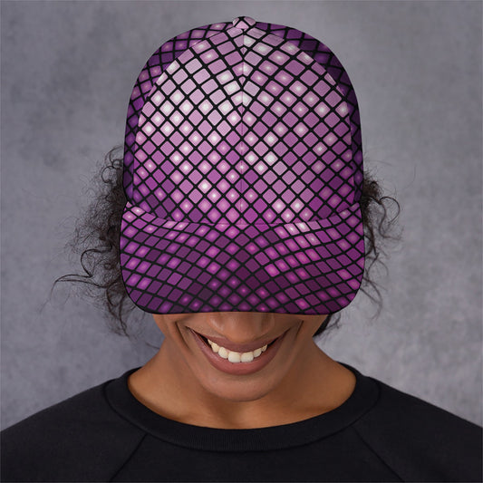 Purple Disco Lights Pattern Print Baseball Cap