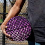 Purple Disco Lights Pattern Print Basketball