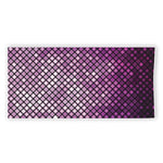 Purple Disco Lights Pattern Print Beach Towel