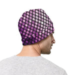 Purple Disco Lights Pattern Print Beanie