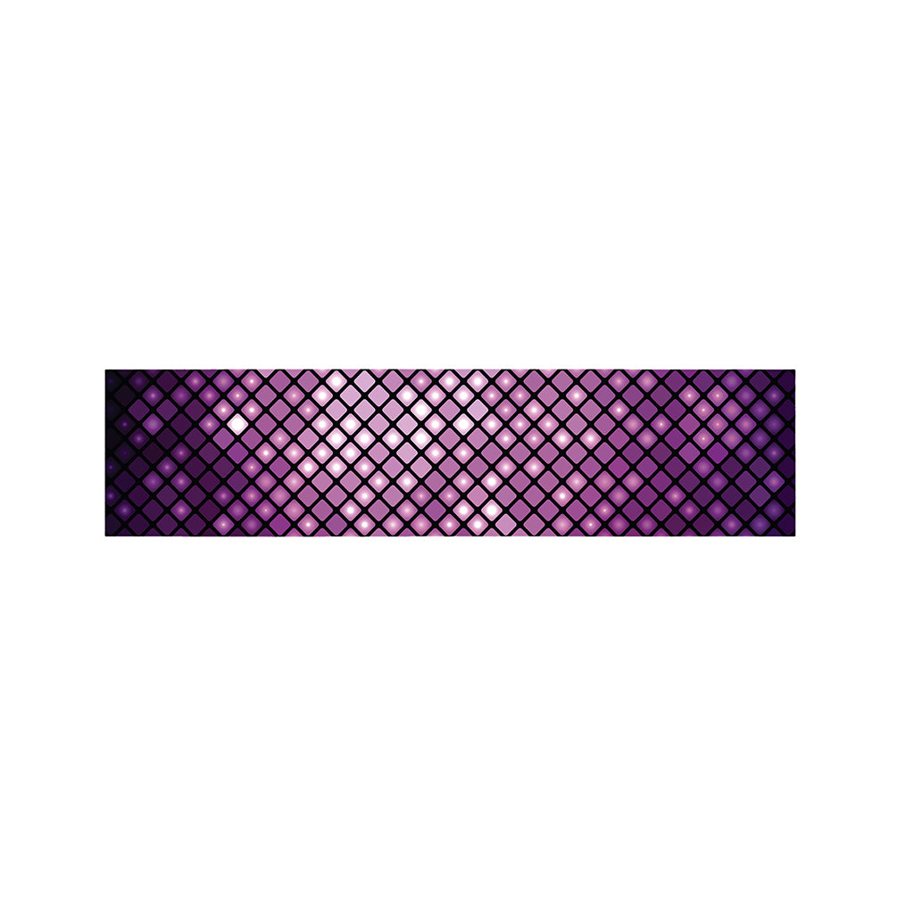 Purple Disco Lights Pattern Print Bed Runner