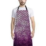 Purple Disco Lights Pattern Print Bib Apron With Pocket