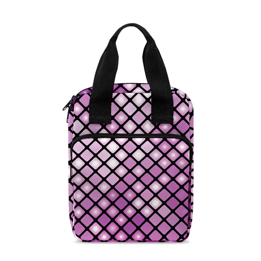 Purple Disco Lights Pattern Print Bible Tote Bag