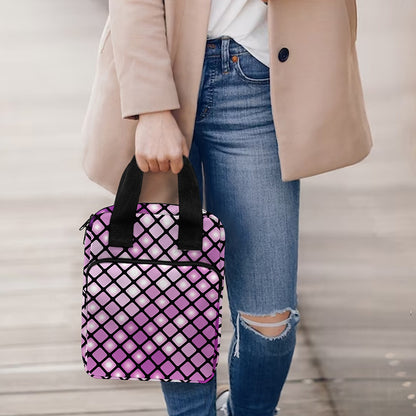 Purple Disco Lights Pattern Print Bible Tote Bag