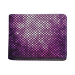 Purple Disco Lights Pattern Print Bifold Wallet