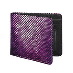 Purple Disco Lights Pattern Print Bifold Wallet