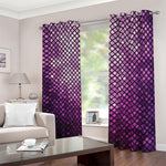 Purple Disco Lights Pattern Print Blackout Grommet Curtains