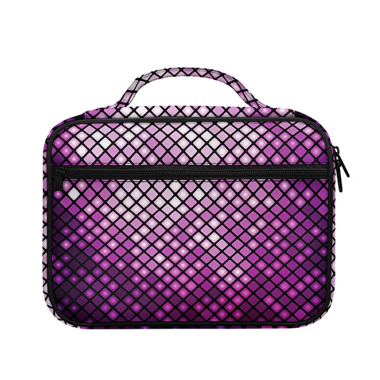 Purple Disco Lights Pattern Print Briefcase Bible Bag